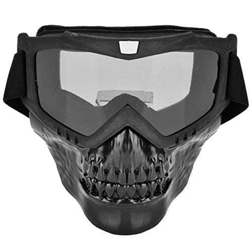 Skull Motorradbrille Maske, Outdoor Abnehmbare Helm Skibrille Sport Motorrad Racing Augenschutzbrille Motocross Gesichtsmaske Brille Schutzbrille Staubschutz Abnehmbaren Winddicht Nebelfest Goggle