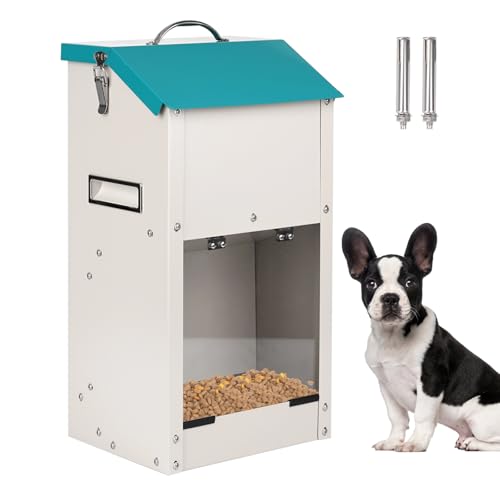 Svauoumu Futterautomat für Hunde - Fassungsvermögen 7 kg, Kann Das Futter Vor Feuchtigkeit SchüTzen, Anti-Nager-Design, Geeignet FüR Kleine Haustiere, Katzen, Welpen