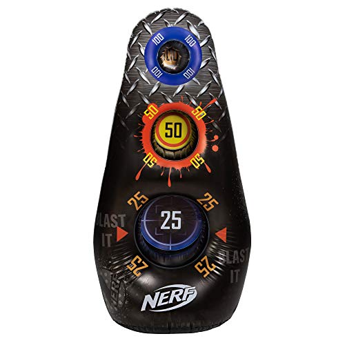 NERF NER0288 - Aufblasbares Ziel, 1,20 m hohes 3-Zonen-Ziel, Spielzeug ab 8 Jahren