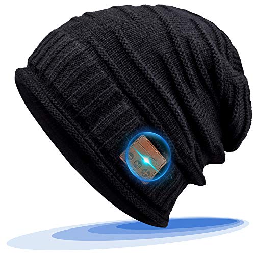 Geschenke für Männer Bluetooth Mütze Herren Damen Coole Gadgets Technik Jungs Kollegen Frauen Papa Weihnachten Musik mit Kopfhörern für Camping Laufen, Skifahren