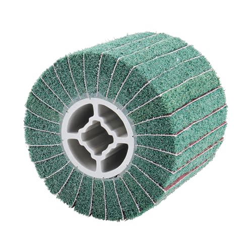 ONLISUM Satinierwalze Schleifmop Schleifwalze Nylonbürste Polierbürste Schleifwalze Bürste Körnung 240 für Satiniermaschinen（120 x 100mm）