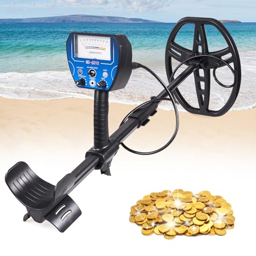 Hawthyhome Metalldetektor Profi Set, Identifiziert 9 Arten Von Metallen, Hohe Genauigkeit, IP68 Wasserdicht Spule, 10 Zoll Detektionstiefe, für Erwachsene