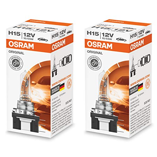 LED-Premium, 2 x Halogenlampen H15 OSRAM © 64176 15/55 W PGJ23t-1 Original Line