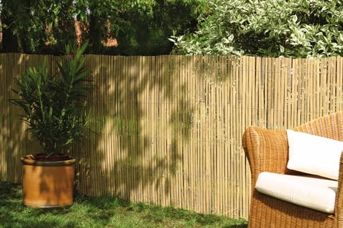 DE-COmmerce® Bambus Zaun Sichtschutz CALAMA extra gehärtet, Balkonsichtschutz, Gartenzaun, Sichtschutzzaun für Garten, Terrasse, Balkon (HxB) 100 x 300 cm