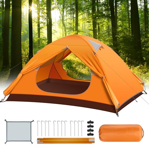 Zelt, VOSOIR Ultraleichte Camping Zelt, Kuppelzelt 2-3 Personen Wasserdichtes, UV-Schutz, 3-4 Staffel, Aluminum Zeltstange, Sofortiges Aufstellen, für Strand, Trekking, Camping und Outdoor
