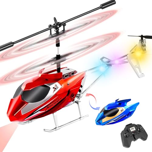 Ferngesteuerter Hubschrauber für Jungen und Erwachsene Doppelkopf-Ersatz 2.4G RC Helikopter Spielzeug 3.5 Kanäle Positioniert Höhe Flugzeug Weihnachts- und Geburtstagsgeschenke für Kinder ab 6 Jahren