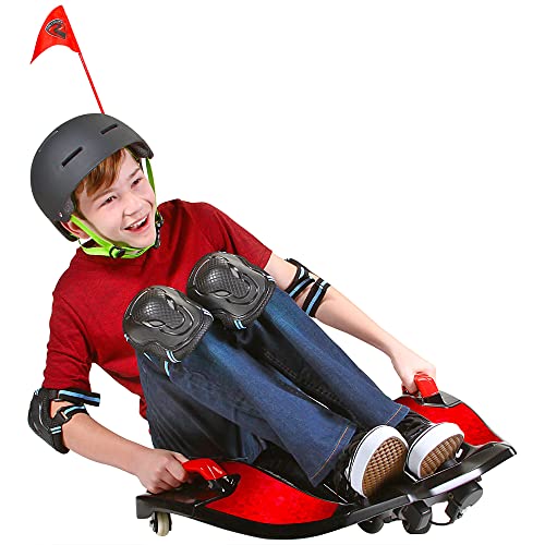 ROLLPLAY E-Gleitfahrzeug, Für Kinder ab 6 Jahren, bis Max. 50 kg, 12-Volt-Akku, bis zu 12km/h, Nighthawk, Rot, 79 x 64 x 21.3 cm 16711