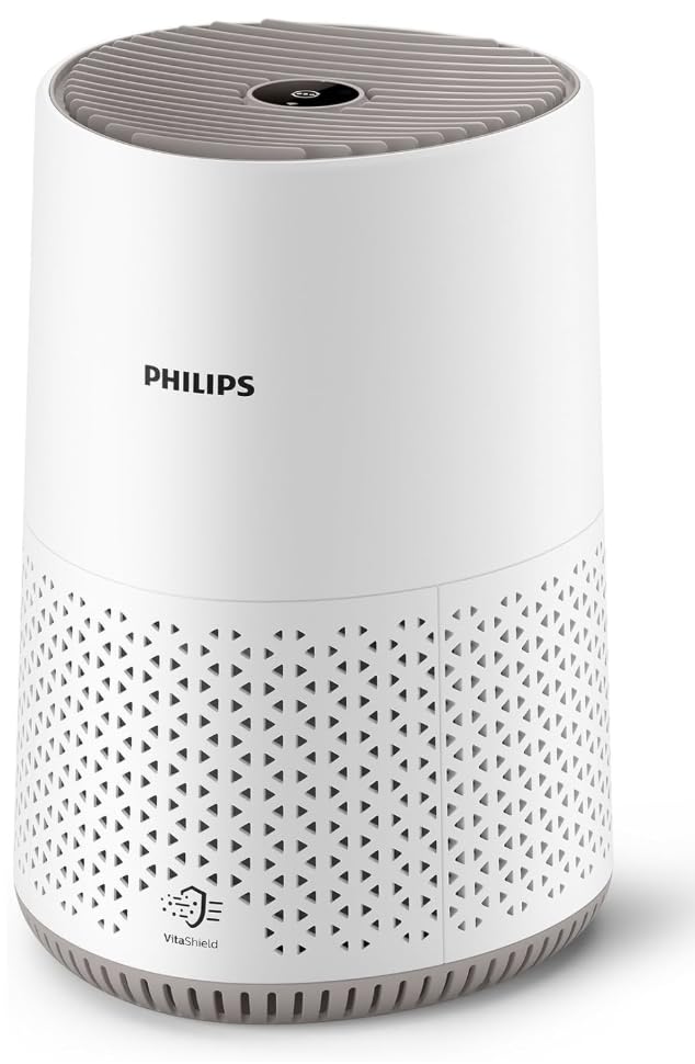 Philips Luftreiniger 600 Serie, Ultraleise und energieeffizient Für Allergiker, HEPA-Filter entfernt 99,97% der Schadstoffe, Für Räume bis zu 44m², App-gesteuert, Weiß (AC0650/10)