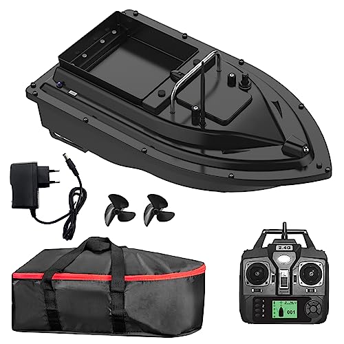 Ailgely Köderboot Futterboot GPS Angelköderboot mit großem Köderbehälter Automatisches Köderboot mit 400-500M Fernreichweite, Nachtangeln 2kg Fischköder mit LED-Licht