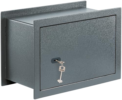 BURG-WÄCHTER Wandtresor mit Schlüssel, 16,5 l, 15,3 kg, Pure-Safe PSW 130 K, Anthrazit, Außen: 313 x 445 x 195 (HxBxT)