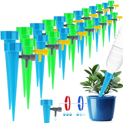 NCKIHRKK Automatische Bewässerung Set, 24 Stück Einstellbar Pflanzen Bewässerungssystem für Garten Balkon, Pflanzen Bewässerung Bewässerungssystem Topfpflanzen Blumen Kübelpflanzen und Urlaub