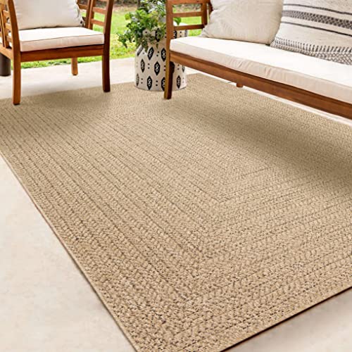 the carpet Kansas - robuster In- und Outdoor Teppich im natürlichen Jute-Look, wetterfest, geeignet für Terrasse und Garten, 240 x 340 cm