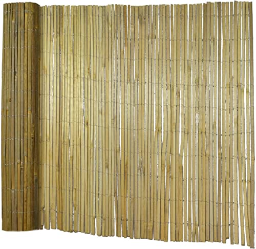 Floordirekt Sichtschutz Garten Zaun 200 cm hoch x 300 cm lang aus Bambus Gartensichtschutz & Windschutz für Terrasse, Garten & Balkon Brasil