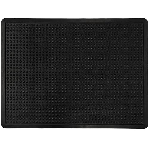 ANRO Anti-Ermüdungsmatte 90x120cm Arbeitsplatzmatte Ergonomische Stehmatte Gummimatte Noppen Bubble rutschfest Schwarz
