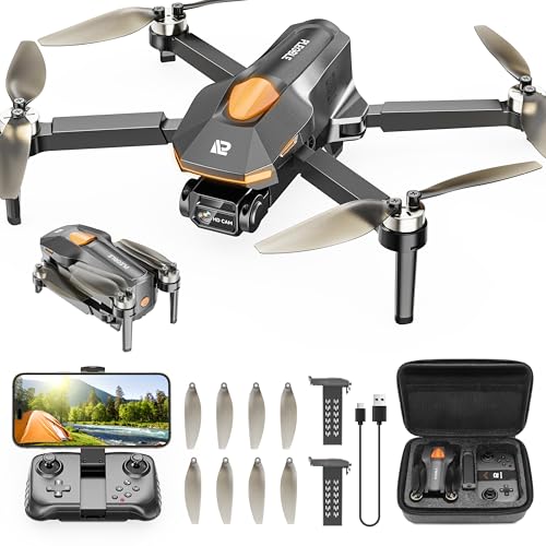 PLEGBLE Drohne mit Kamera für Kinder, Mini Drohne Erwachsene, Bürstenlosem Motor FPV RC Drone mit 5G WiFi, Höhenhaltung, 3D Flip, Kopflos Modus, Flugbahn, Spielzeug und Geschenke für Jungen ab 8 Jahre