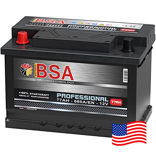 US Autobatterie 77Ah 680A/EN USA Batterie Pluspol Links Voyager Cherokee Wrangler Navara Captiva