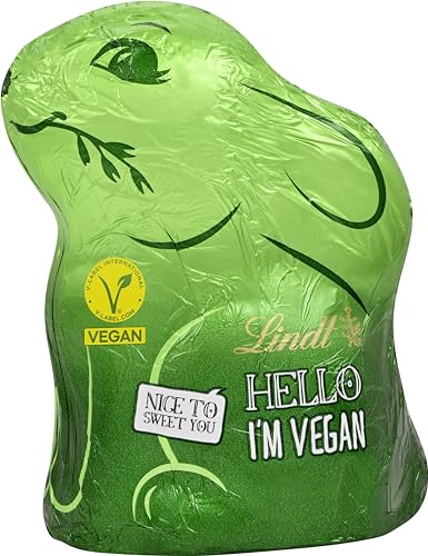 Lindt Schokolade HELLO Bunny Vegan | 80 g | Vegane Geschmackskomposition mit Kakao zu Ostern | Vegane Schokolade | Osterschokolade | Schokoladenhase | Osterhase