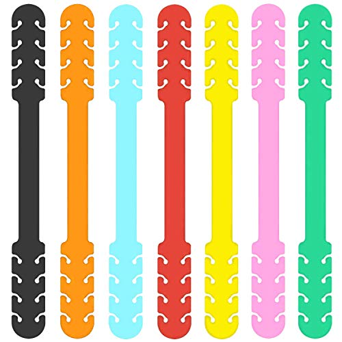 Maske Ohrhaken - Maskenhaken Silikon Masken Ohrband Gummiband Anti-rutsch Mundschutz Halterung Maskenhalter Verlängerung (Pack 7 Farbe)