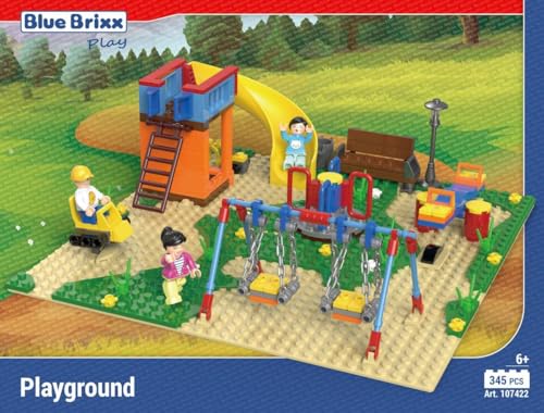 BlueBrixx Play 107422 – Spielplatz aus Klemmbausteinen mit 345 Bauelementen