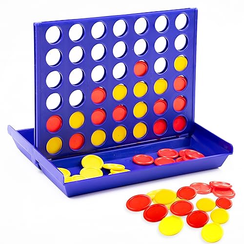 VingaHouse Vier gewinnt, Kinder Brettspiel,4 in Einer Reihe Reihe Vertikales Brettspiel, Strategiespiel für 2 Spieler,Pädagogische Spielzeuggeschenke für Kinder geeignet（groß）