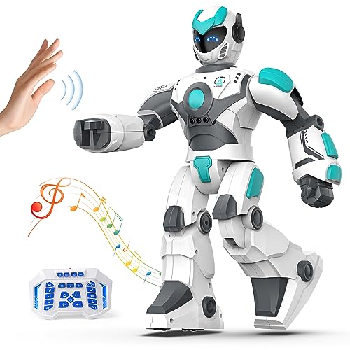 VATOS Roboter Kinder Spielzeug, 40CM Groß Ferngesteuerter , Programmierbar RC Roboter mit Gesten- und Sprachsteuerung, Interaktiver Intelligenter Tanzen Singen Geschenke für ab 3 Jahren