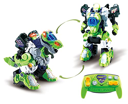 Vtech Switch and Go Dinos RC Roboter-T-Rex – Dino-Roboter-Transformer mit Fernbedienung – 2in1 Spielzeug mit Dinostimme, Geräusch- und Lichteffekten – Für Kinder von 3-8 Jahren