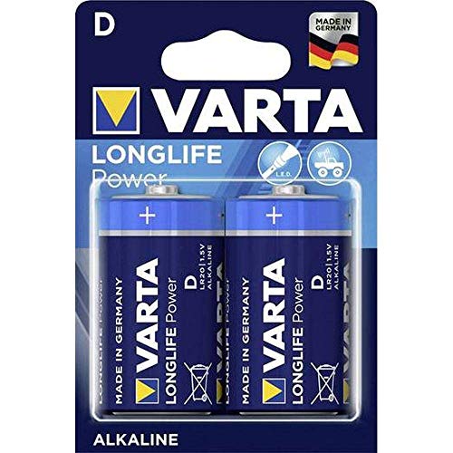 Batterie Alkaline, Mono, D, LR20, 1.5V Longlife Power, Retail Blister,2 Stück (1er Pack)