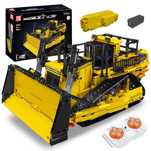 Mould King Technik Bulldozer, mit ferngesteuertem Konstruktionsspielzeug, 2,4 GHz RC-Truck-Bausatz, motorbetriebene technische Fahrzeuge (1508 Teile)