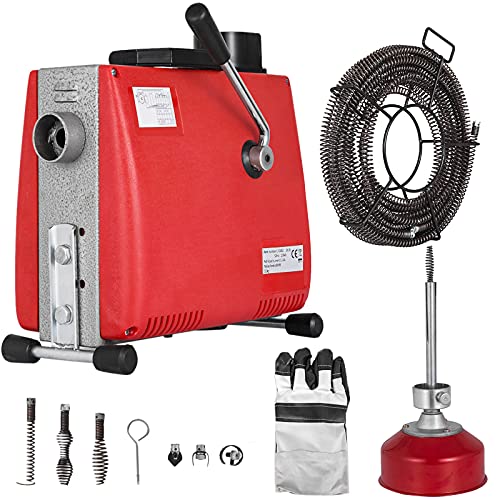 Anhon Abflussreinigungsmaschine 250 W, Hochdruckreinigungsmaschine 400 U/min, Rohre Pipeline Baggermaschine, Rohre Mechanisch Reinigen, Rohre Verstopfungen, Mechanischen Reinigung der Ablaufschläuche