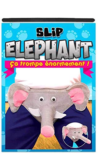 STC Elefanten-Slip für Erwachsene, Grau, Cartoon, Plüsch, Niedrig, One Size