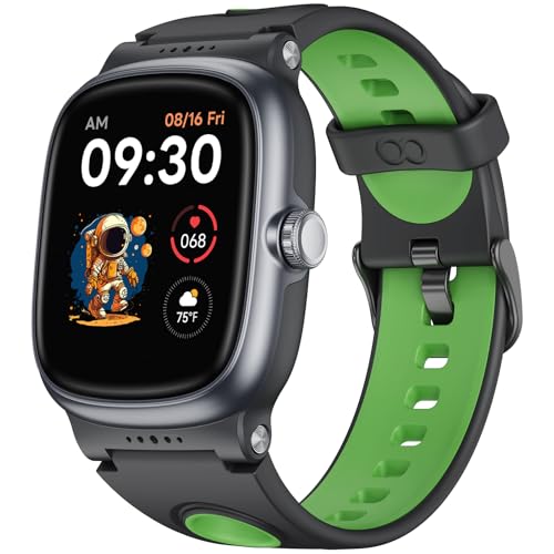 Smartwatch Kinder für Jungen und Mädchen, Fitnessuhr mit Herzfrequenz Schlafmonitor, IP68 Wasserdichte Aktivitäts Tracker Schrittzähler,19 Sportmodi,Wecker, Kinder Smartwatch Geschenke für 4-16 Jahre