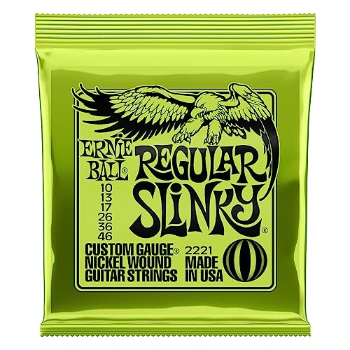 Ernie Ball Regular Slinky Nickel Wound E-Gitarrensaiten, Stärke 10-46