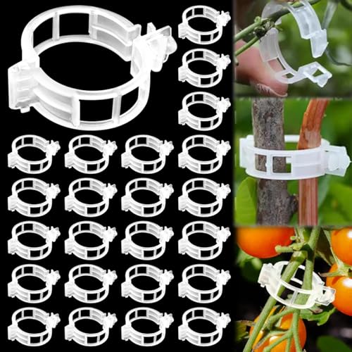 QIMMU 200 Stück Pflanzenclips,Pflanzenklammern,Pflanzenclips für Kletterpflanzen,Tomaten Klammern,Tomatenclips,für Tomaten Rankhilfe,Gurken und andere Rankhilfe