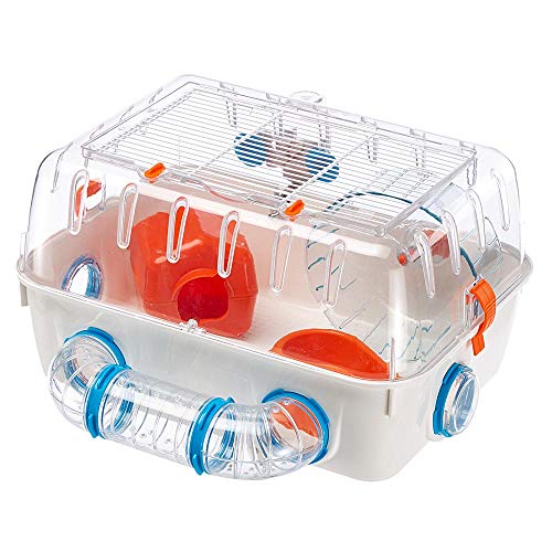 Ferplast Hamsterkäfig, COMBI 1 Nagerkäfig, Kleintierkäfig, Hamsterzubehör inklusive, 40 x 33 x h 23 cm.