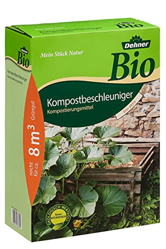 Dehner Bio Kompostbeschleuniger | Schnellkomposter, Kompoststarter, Komposthilfe | ökologischer Verrottungshelfer | biologisch | organisch-mineralischer Naturdünger | für ca. 8 cbm Grüngut | 5 kg