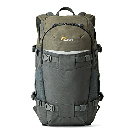 Lowepro BP 250 AW Flipside Trek Kameratasche, Grau/dunkelgrün, Innenmaße: 20,00 x 12,00 x 23,00 cm; Außenmaße: 25,50 x 17,00 x 44,00 cm