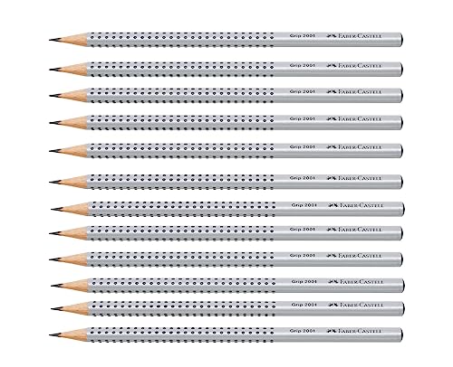FABER-CASTELL 205044 - Bleistift Grip 2001, Härtegrad HB, 12 Stück