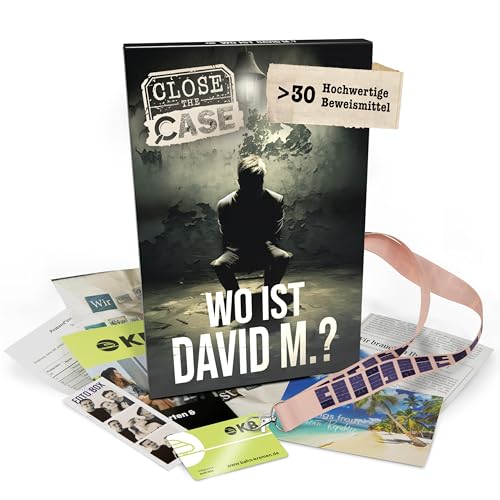 Close The Case: Wo ist David M.? – Spannendes Detektivspiel für Erwachsene mit realistischen Beweisen & packender Story – Rätselspiel für 2-6 Spieler, ab 16 Jahren