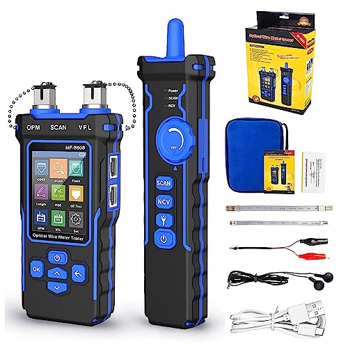 NOYAFA PoE Multifunktions-Netzwerkkabel-Tester für CAT5 CAT6 Tracker, optisches Leistungsmesser, Kabellängenmessung, Port-Blitz, mit Lithium-Batterie vom Typ C…