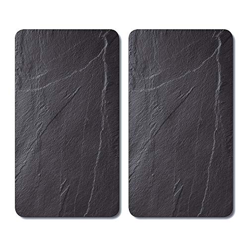 KESPER | Multi-Glasschneideplatte, Material: Glas, Maße: 52 x 30 x 0,8 cm, Motiv: Schiefer, Farbe: Dunkelgrau | 36523 13