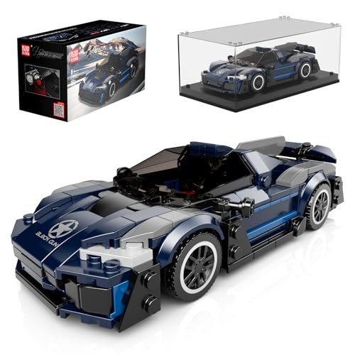 Mould King 27082 Technik Speed Champion Rennwagen Klemmbausteine AMG ONE Auto Bausteine Sportwagen Bauspielzeug mit Acryl Vitrine Modellautos zum Sammeln (405 Teile)