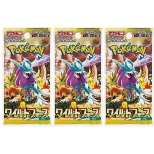3X WILD Force Booster sv5K - 3 Booster a 5 Karten - Japanisch + Heartforcards® Versandschutz