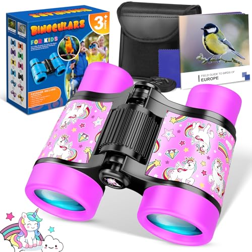 Mädchen Geschenke 4 5 6 7 8-12 Jahre,Fernglas für Kinder Outdoor Spielzeug für Kinder Spielzeug ab 3 4 5 6-12 Jahre Mädchen Einhorn Geschenke für Mädchen Detektiv Set Kinder Einhorn Fernglas Mädchen