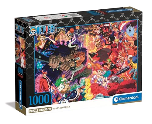 Clementoni One Piece Puzzle 1000 Teile mit Poster - Legespiel für Manga & Anime Fans - für Erwachsene und Kinder ab 9 Jahren, 39922