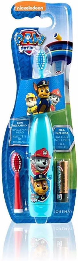 Paw Patrol Cepillo de Dientes Eléctrico con dos cabezales y pila