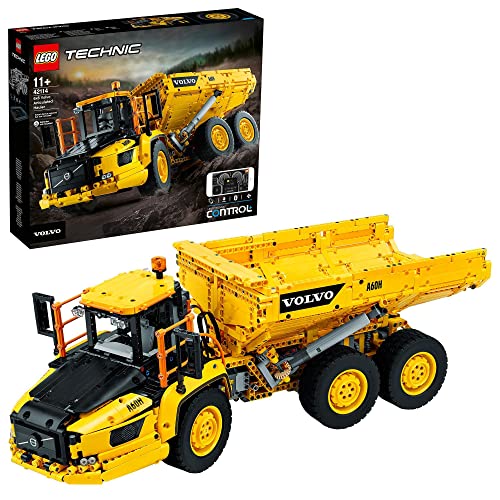 LEGO 42114 Technic Control+ Knickgelenkter Volvo-Dumper (6x6) Baufahrzeug, App-gesteuertes Konstruktionsspielzeug