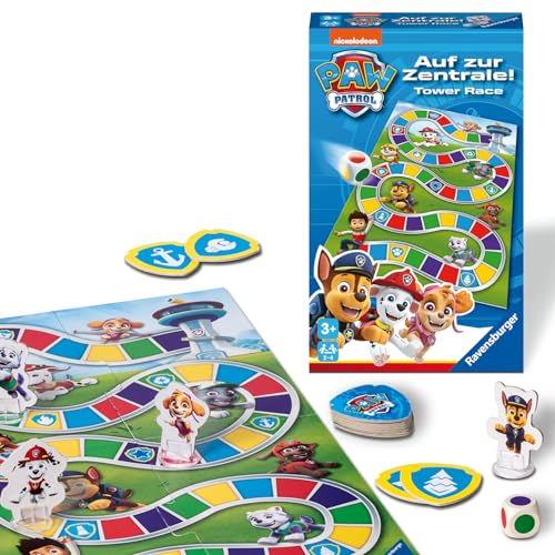 Ravensburger 22671 22671-Paw Zentrale-Mitbringspiel für 2-4 Spieler ab 3 Jahren mit den Helfern auf Vier Pfoten aus der erfolgreichen Kinderserie Paw Patrol,