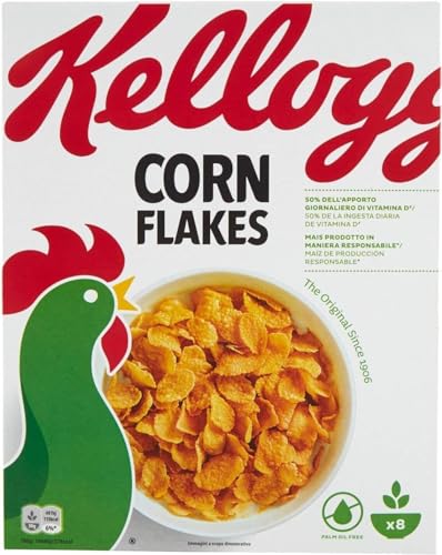 KELLOGG'S 10er-Pack Kelloggs Corn Flakes der knusprige Klassiker Frühstückscerealien Cerealien Getreide 250g