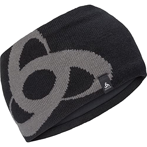 Odlo Unisex Stirnband CERAMIWARM MID GAGE, black - odlo steel grey, -