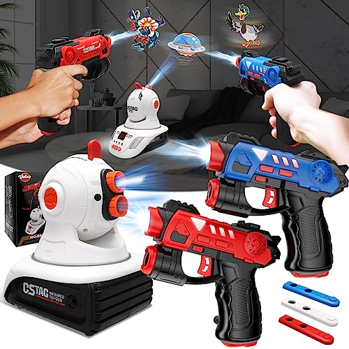 VATOS Laser Tag Game Set mit Projektor für Kinder ab 4 5 6 7 Jungen Mädchen - 2 Spieler Infrarot Mini Laser Tag Guns, Indoor/Outdoor Spiel Perfekte Familienaktivität Geschenk Spielzeug